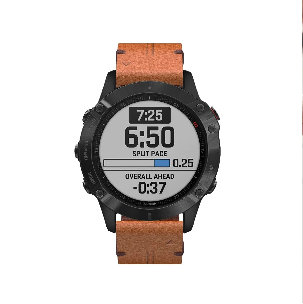 Ремешок кожаный для Garmin Index/Fenix 5 /5Plus сменный Браслет смарт-часов Quatix | Электроника