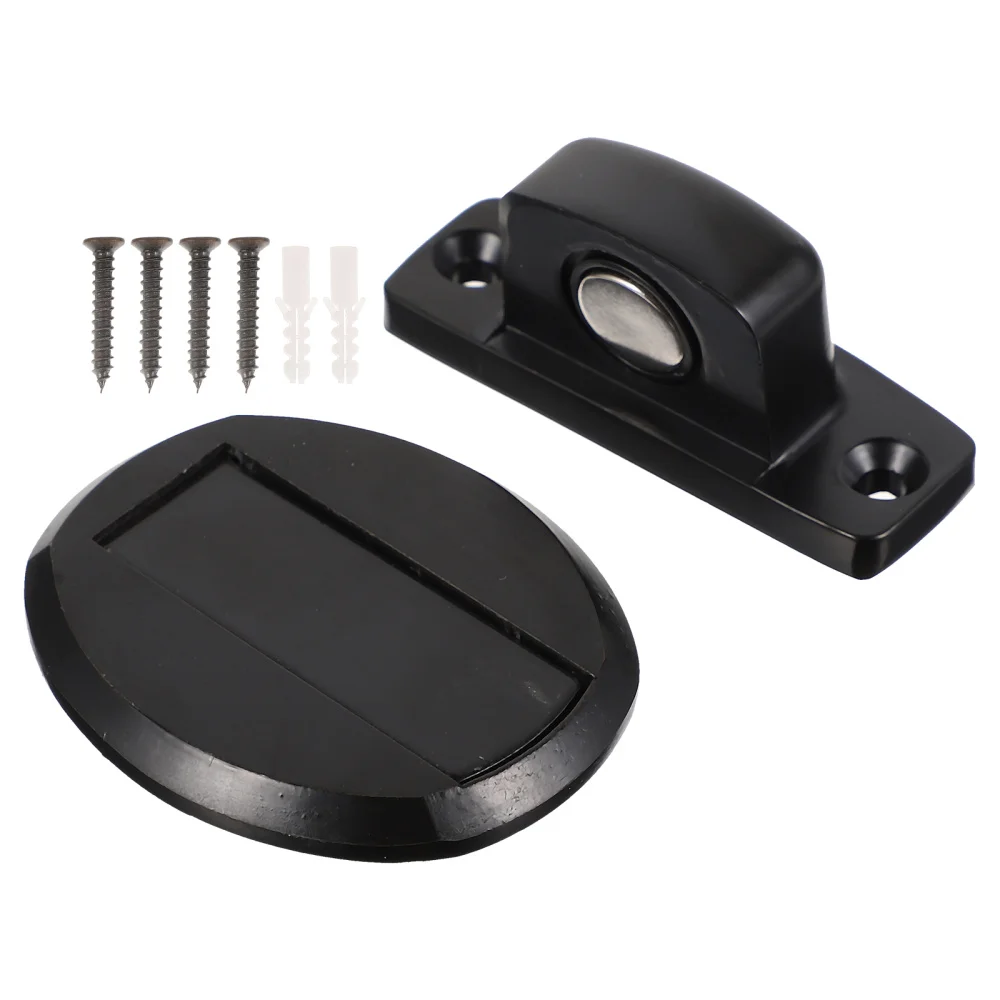 

1 Pc Door Stop Simple Door Catch Door Closer with Matching Screws (Black)