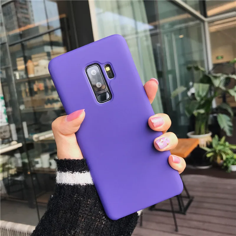 LPWZHMG оригинальный мягкий силиконовый чехол для samsung Galaxy Note 9 S8 S9 Plus однотонная