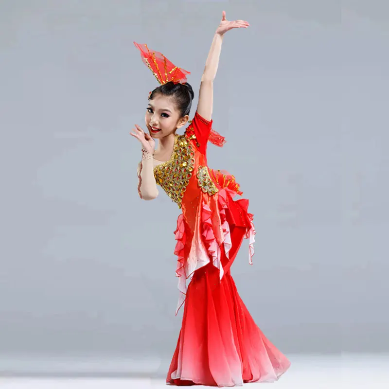 Национальный костюм для детей традиционные китайские танцевальные костюмы