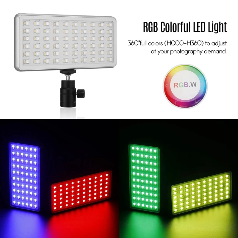 

NiceFoto TC-168 Pocket Size LED RGB Light Portable Fill-In Video Lighting for Portrait Product Photography