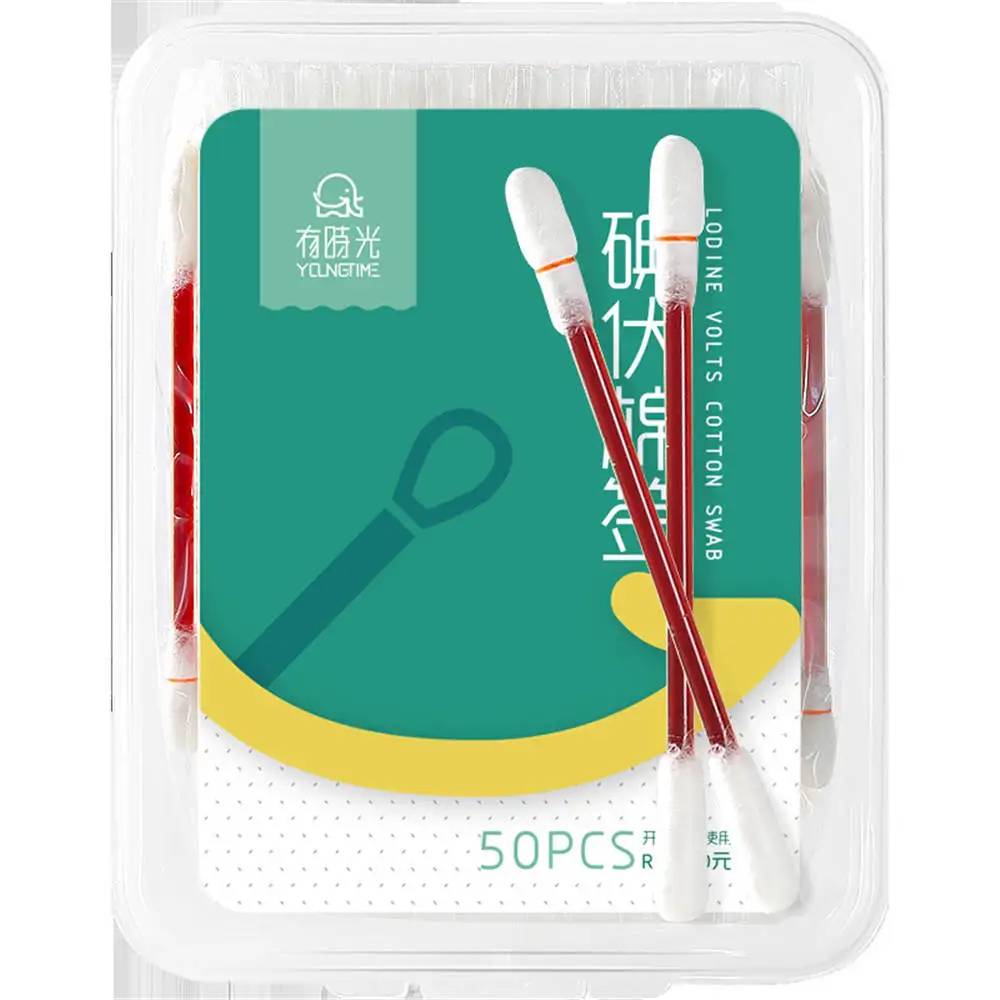 Ватные тампоны 50 шт./лот медицинские спиртовые одноразовые аварийные ватные для