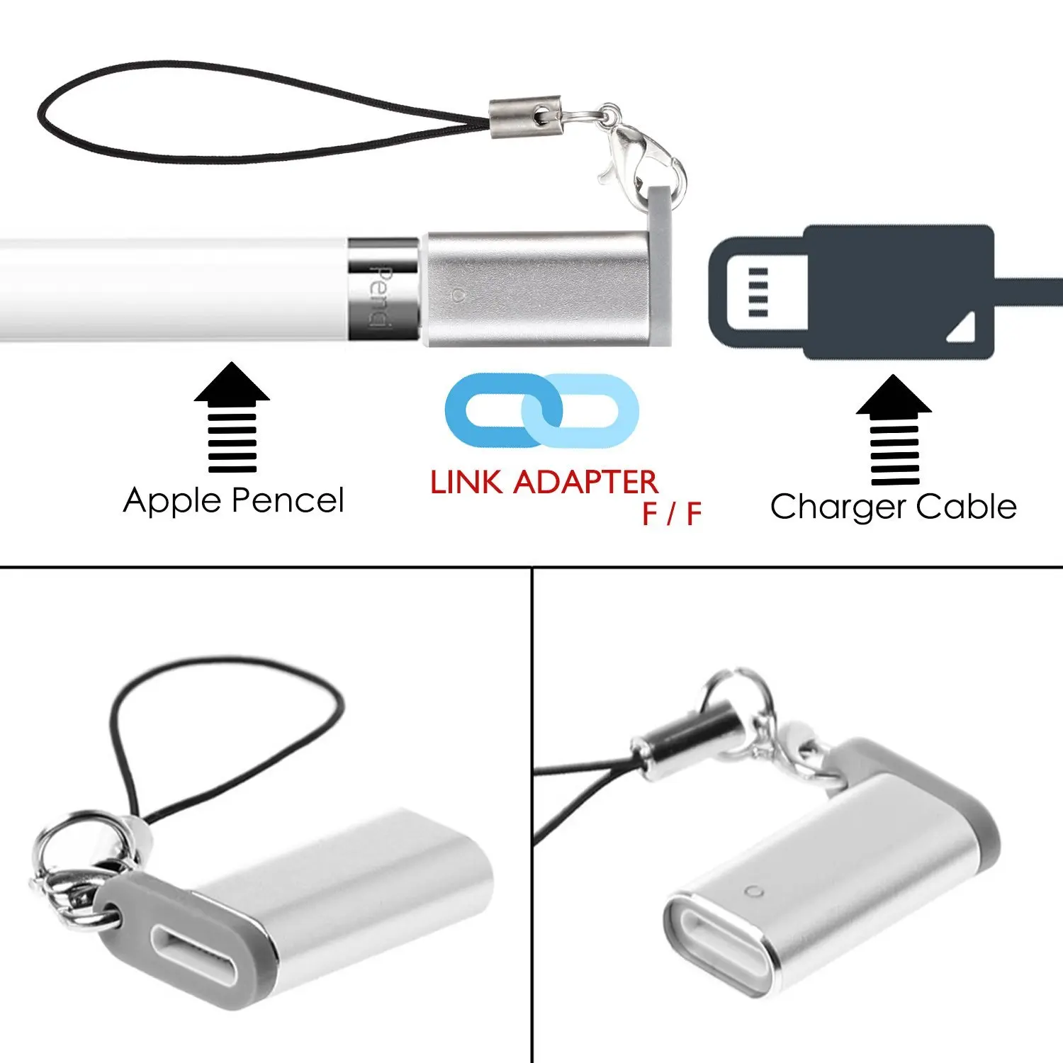 Алюминиевый Apple Интерфейс кабель адаптер для зарядки Женские туфли на плоской