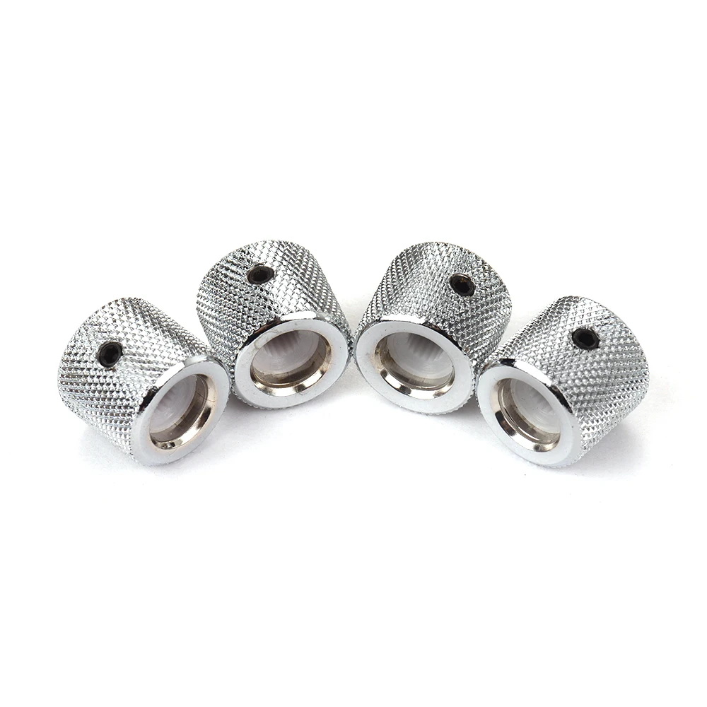 4 stücke metall volume tone control knob dome knob set mit inneren hexagon spanner für elektrische gitarre bass free global shipping