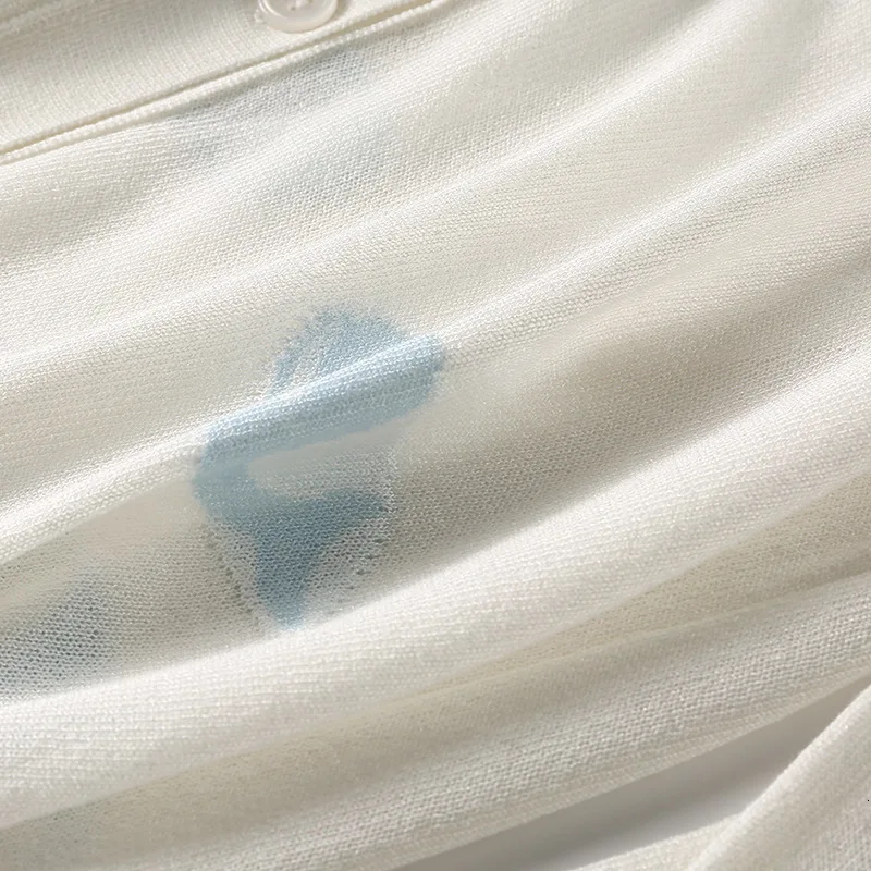 Small Whale Jacquard Weave Tb Ultrathin Fund Exceed Fairy Joker Knitting Air Conditioner Unlined Upper Garment Sunscreen Yiquzhu |