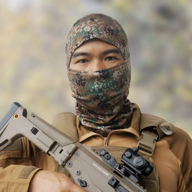 Новая эластичная тактическая маска с капюшоном быстросохнущая для охоты на все