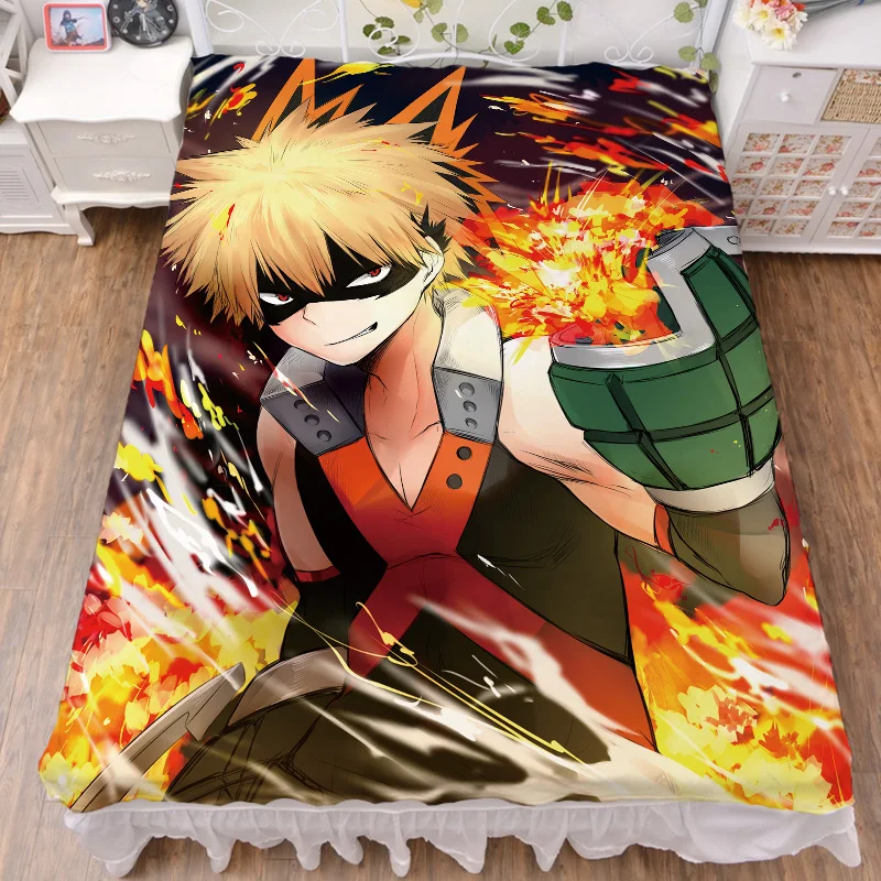 Online Aggiornamento 2019-marzo Anime My Hero Academia Boku No Hiro Akademia Lenzuolo In Fibra Di Latte E Coperta Di Flanella Trapunta Estiva 150x200cm
