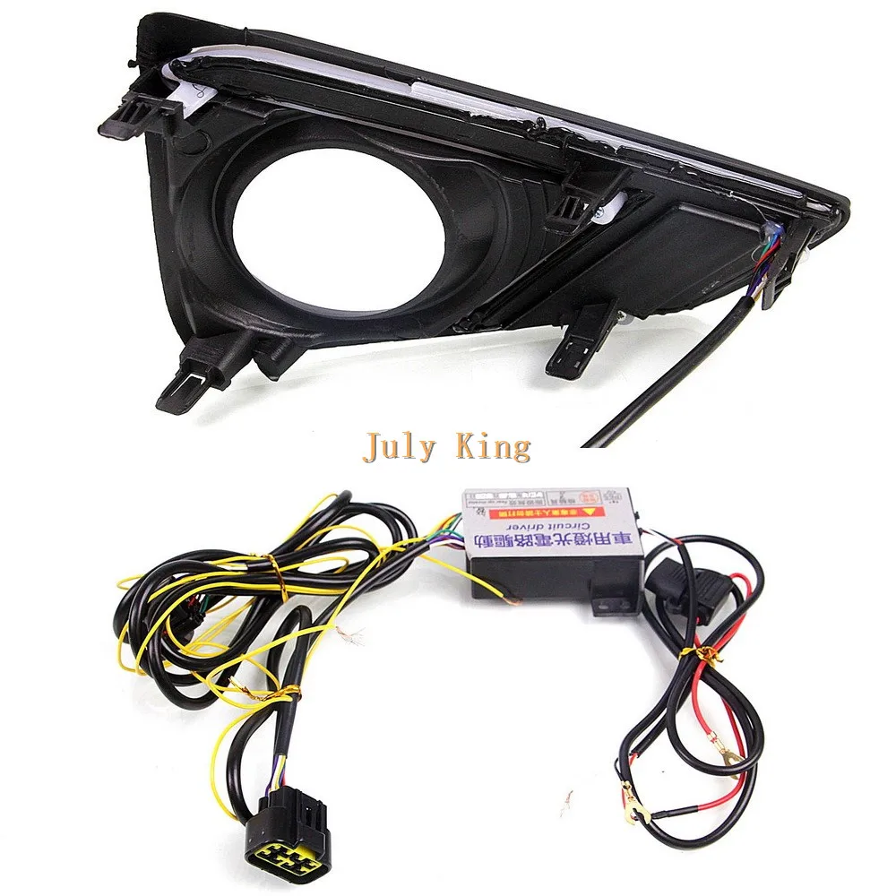 July King LED дневные ходовые огни DRL чехол для Toyota Mark X Reiz 2013 18 Ice Blue Night Streamer