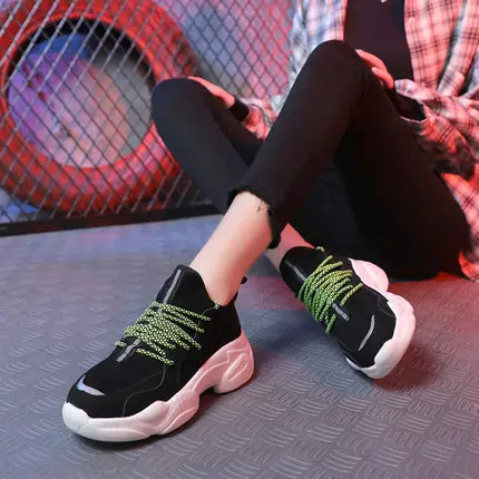 Новая повседневная обувь женские кроссовки для папы Женская дышащая замшевая на