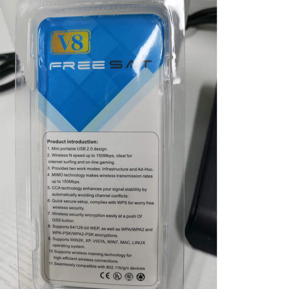 2,4 ГГц FREESAT USB WiFi с антенной работает для Freesat V7 HD V8 Супер цифровой приемник спутникового сигнала для HD ТВ-приставка