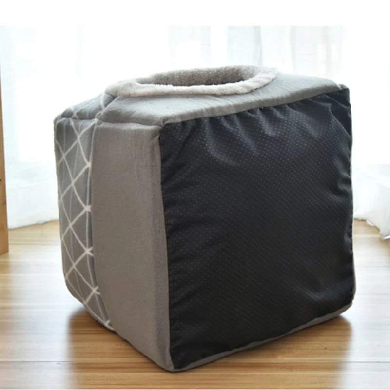 Кровать для домашних животных L/XL складная зимняя мягкая теплая палатка моющийся