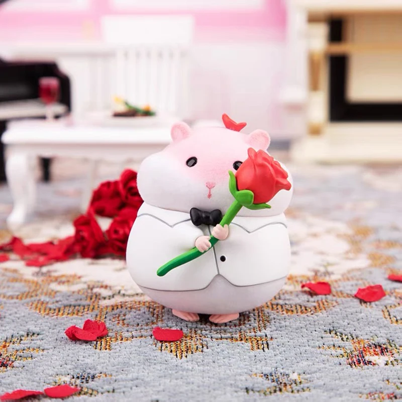 

Blind Box Original Hamster Foodie Series Toys Figures 9Style Random Surprise Anime Model Guess PVC Figurine Doll 8Pcs/Set