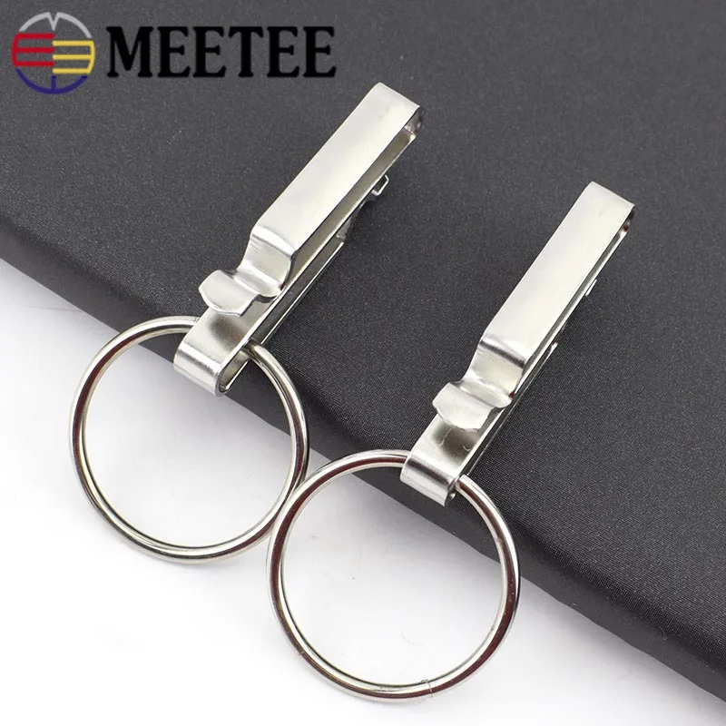 Meetee 1/ 2 шт. 3 4 см ручной работы пряжка для ключа из нержавеющей стали латунь брелок