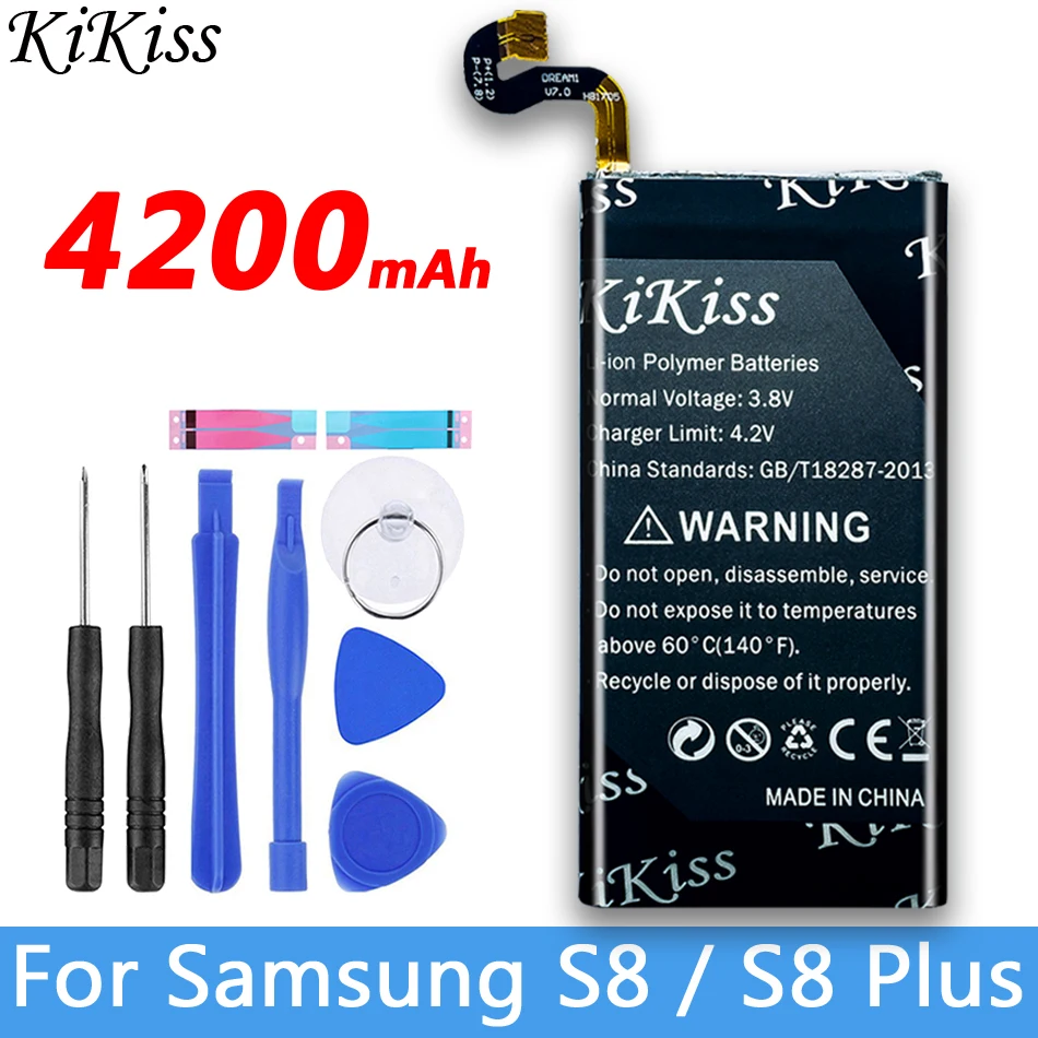 Бесплатный инструмент KiKiss батарея для Samsung Galaxy S8 / плюс + Мобильный телефон EB BG950ABE