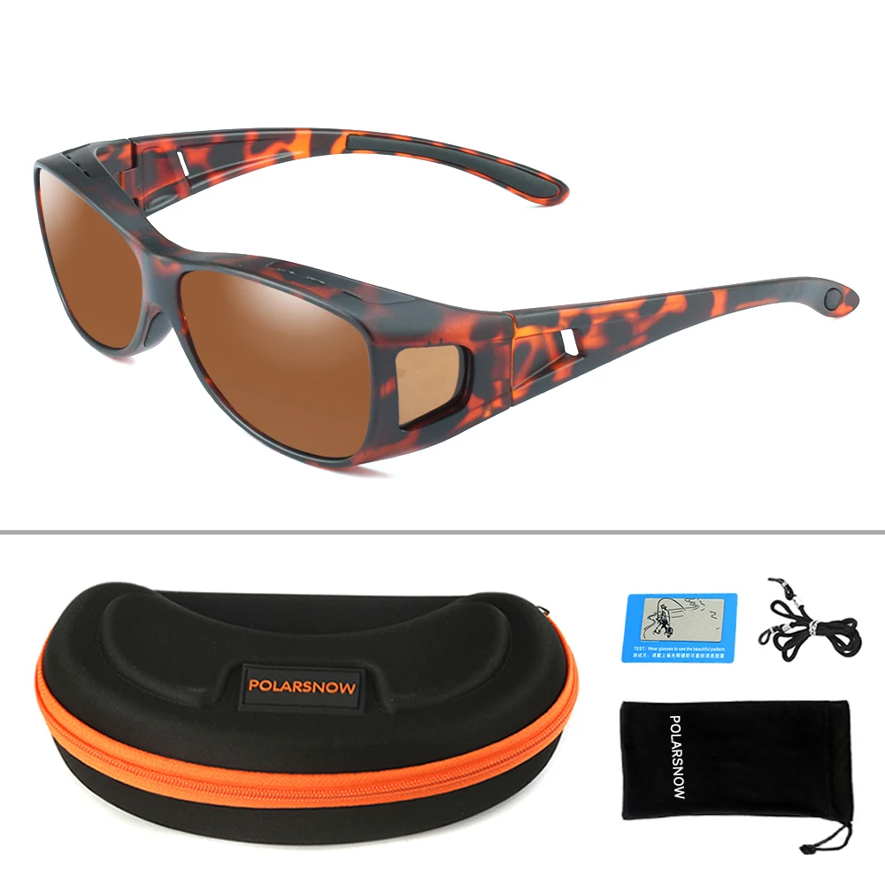 LEO5 POLARSNOW, унисекс, очки с защитой по рецепту, поляризационные солнцезащитные очки для мужчин и женщин, подходят для рыбалки, на открытом воздухе - Цвет линз: LEO5
