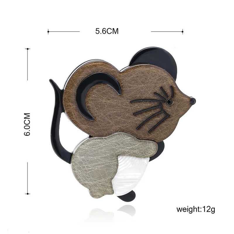 Blucome Акриловые Броши с мышкой из мультфильма специальный материал булавка для