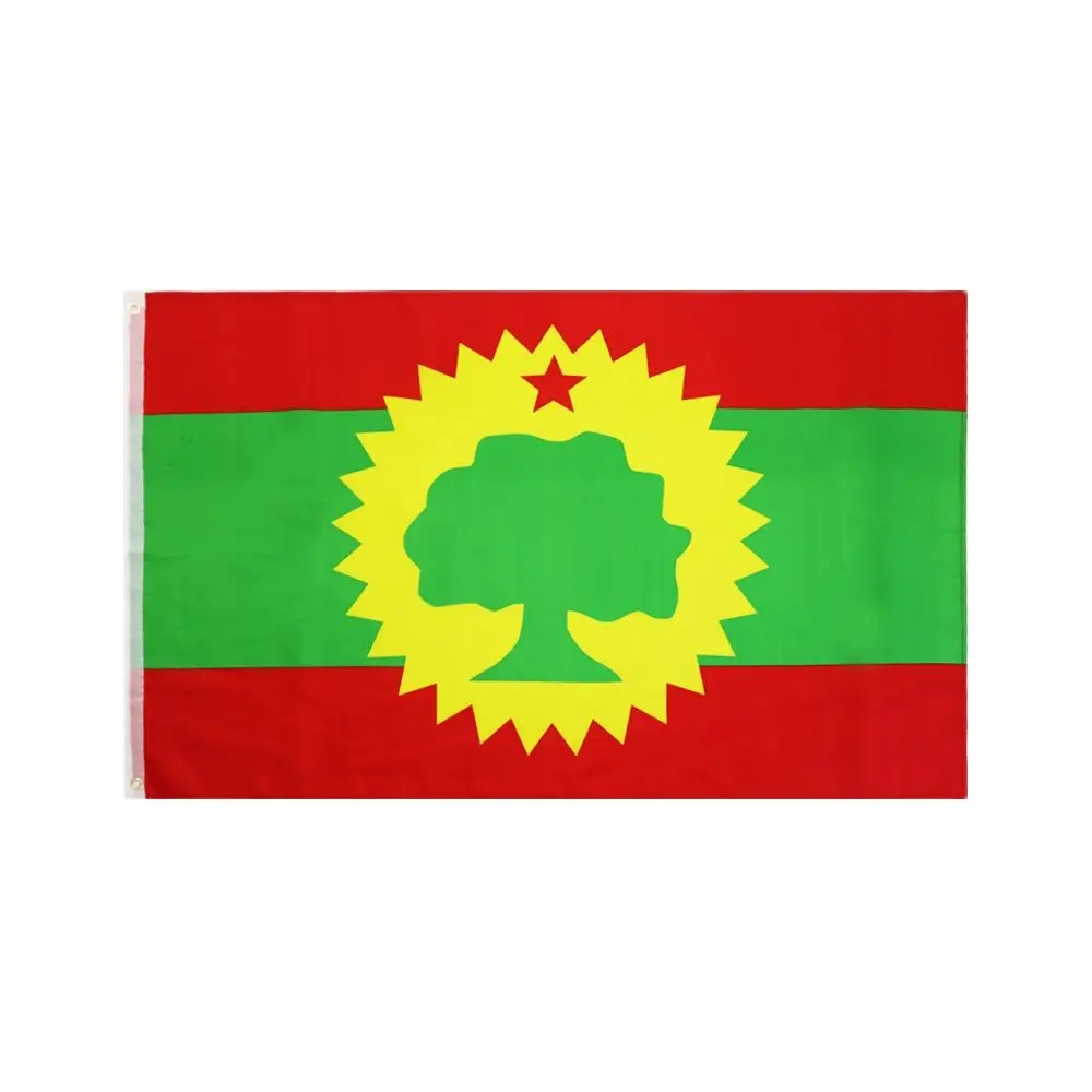 

Ethiopia Oromo Flag Polyester Print Oromia National Banner for Decor