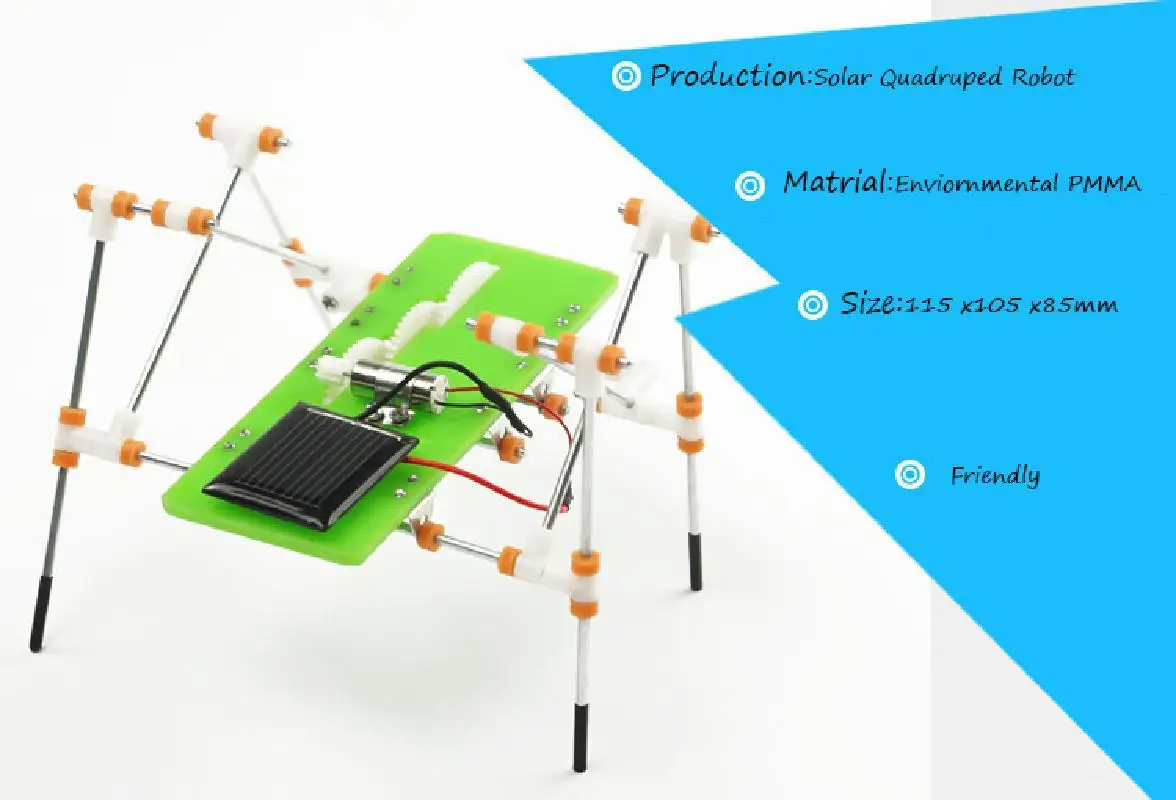 Лидер продаж новая версия интересные DIY солнечный четвероногий Робот детские