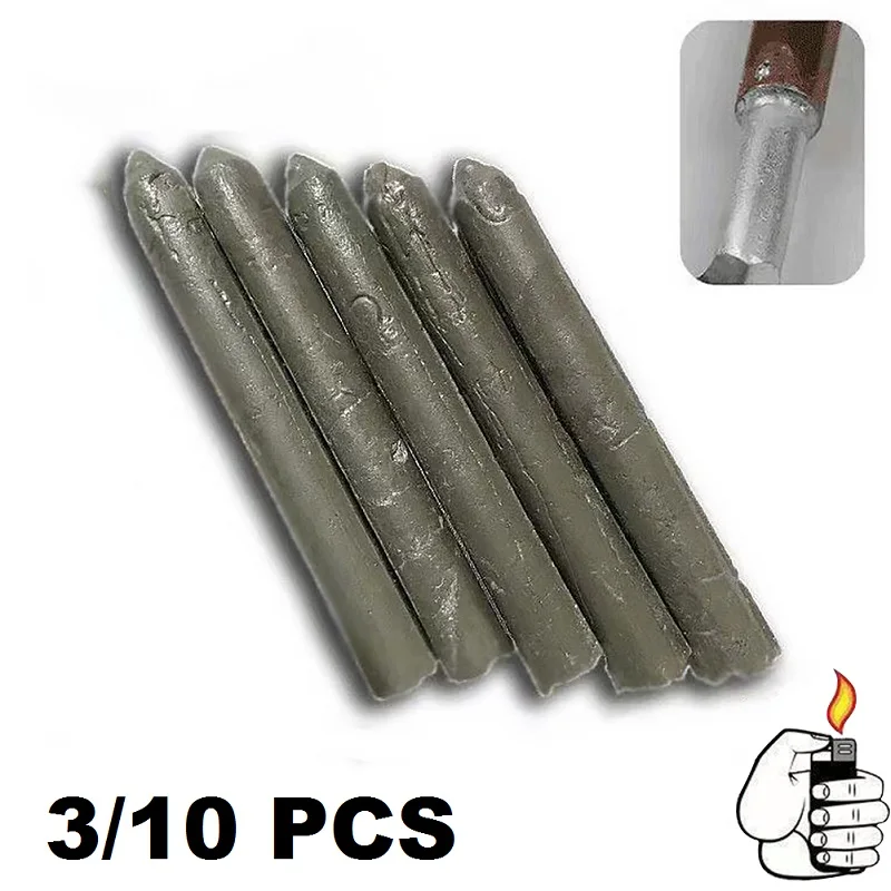 

3/10pcs Aluminum Welding Rods Weld Bars Welding Rods Easy Melt Soldering Wire Bar Stick Set Pipe Faucet Rework Repair Tool