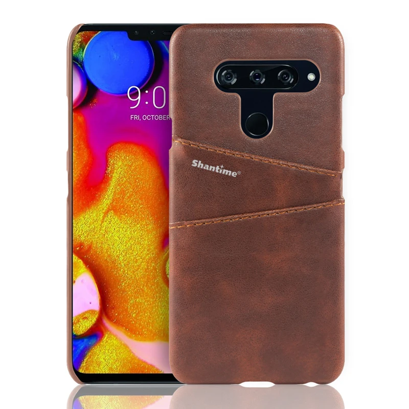 Brown Для LG V40 ThinQ деловой чехол для телефона для LG V10 V20 V30 кожаный чехол-бумажник для LG G5 G6 Роскошный чехол - Цвет: Brown
