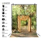 Свадебные фоны Laeacco, фоны для фотосъемки с изображением листвы занавеса, свадебного портрета, фотозоны для фотостудии