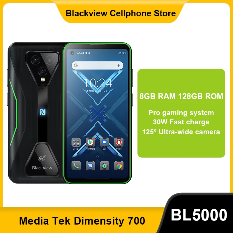 

Blackview BL5000 Dual 5G Smartphone IP68 Waterproof 30W Fast Charge Rugged Gaming Phone 8GB+128GB 4980mAh Global Mobile Phone