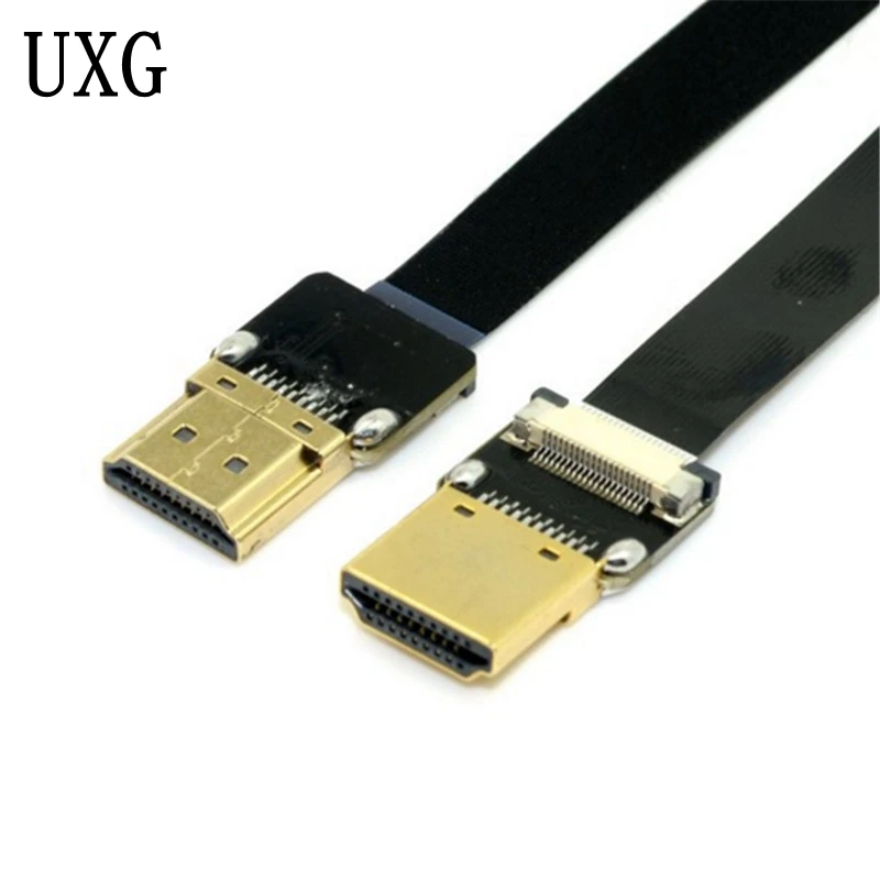 10 см/20 см/50 см FPV HD-тип A штекер к HD-штекеру HDTV FPC плоский HDMI-совместимый кабель для