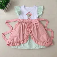 puresun popular pink summer girls easter dress cute appliqu%c3%a9 ruffles baby girls easter dress outfit