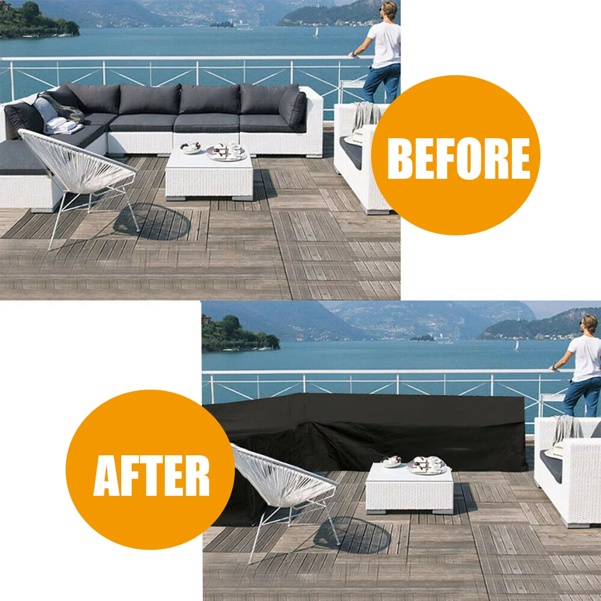 Универсальные чехлы L-образной формы водонепроницаемые Угловые мебельные из