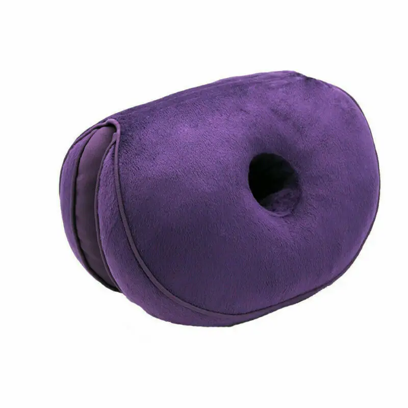 Purple Двойная комфортная Подушка, подтяжка бедер, подушка для сидения, коррекция осанки, облегчение боли, поддержка, подушка, новинка - Цвет: Purple