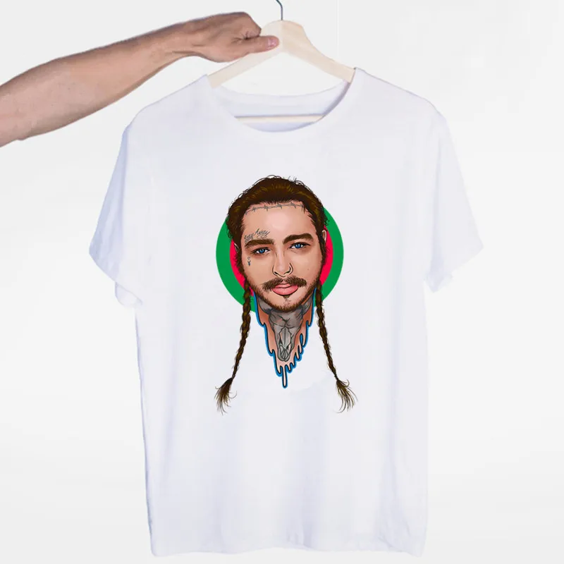 Футболка Post Malone в стиле хип-хоп с круглым вырезом и короткими рукавами летняя