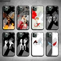devil angels phone case tempered glass for iphone 12 pro max mini 11 pro xr xs max 8 x 7 6s 6 plus se 2020 case