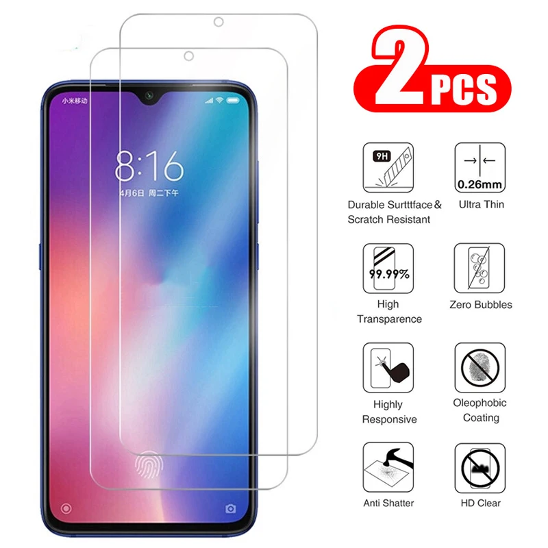 Закаленное стекло для Xiaomi Mi9 SE 9 lite 9T pro CC9 E A2 A3 poco f2 X3 Защита экрана 8 стекло|Защитные