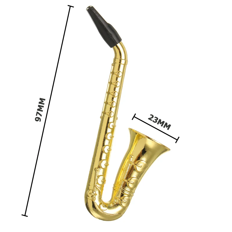 Мини Творческий саксофон дымовая трубка портативный металлический табак травы