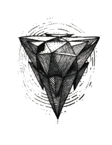 Треугольные цветы, Временные татуировки, наклейки, водонепроницаемые, для женщин, девушек, на плечо, ноги, боди-арт, поддельные татуировки 10X10cm - Цвет: SF3177