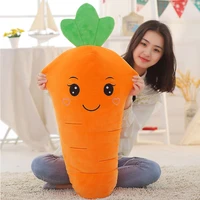 6078100cm cute soft down cotton carrot pillow kawaii carrot doll plush toys childrens soothing sleeping pillow doll
