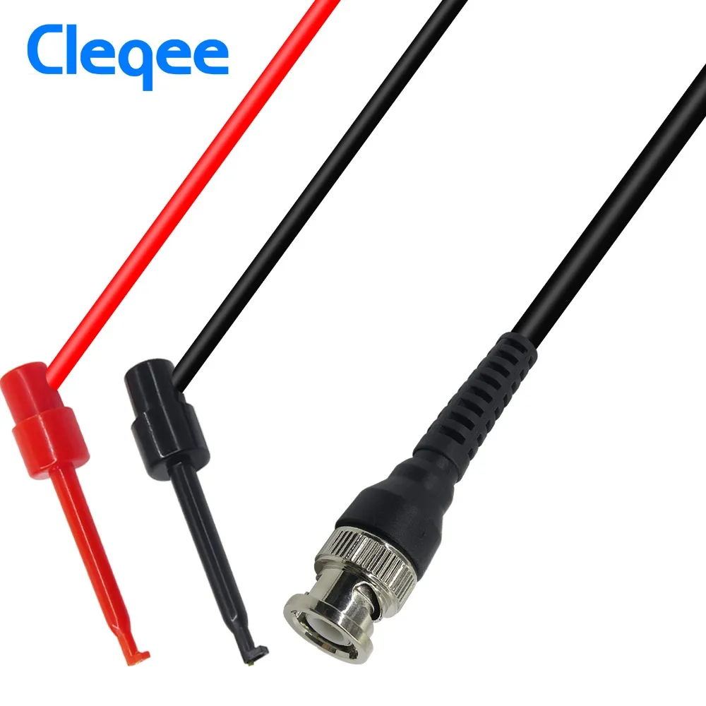 Cleqee P1007 BNC штепсельная вилка Q9 к двойному крюку зажим тестовые щупы кабеля 120