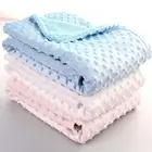 Детское одеяло для пеленания новорожденных Термальность мягкое Флисовое одеяло однотонный комплект постельных принадлежностей хлопок Стёганое одеяло Карамельный цвет спальная кровать поставки