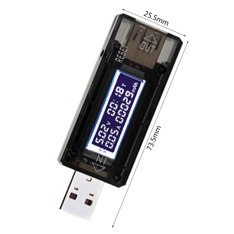 Цифровой вольтметр Амперметр постоянного тока 4-30 в 0-3A с ЖК-дисплеем USB измеритель