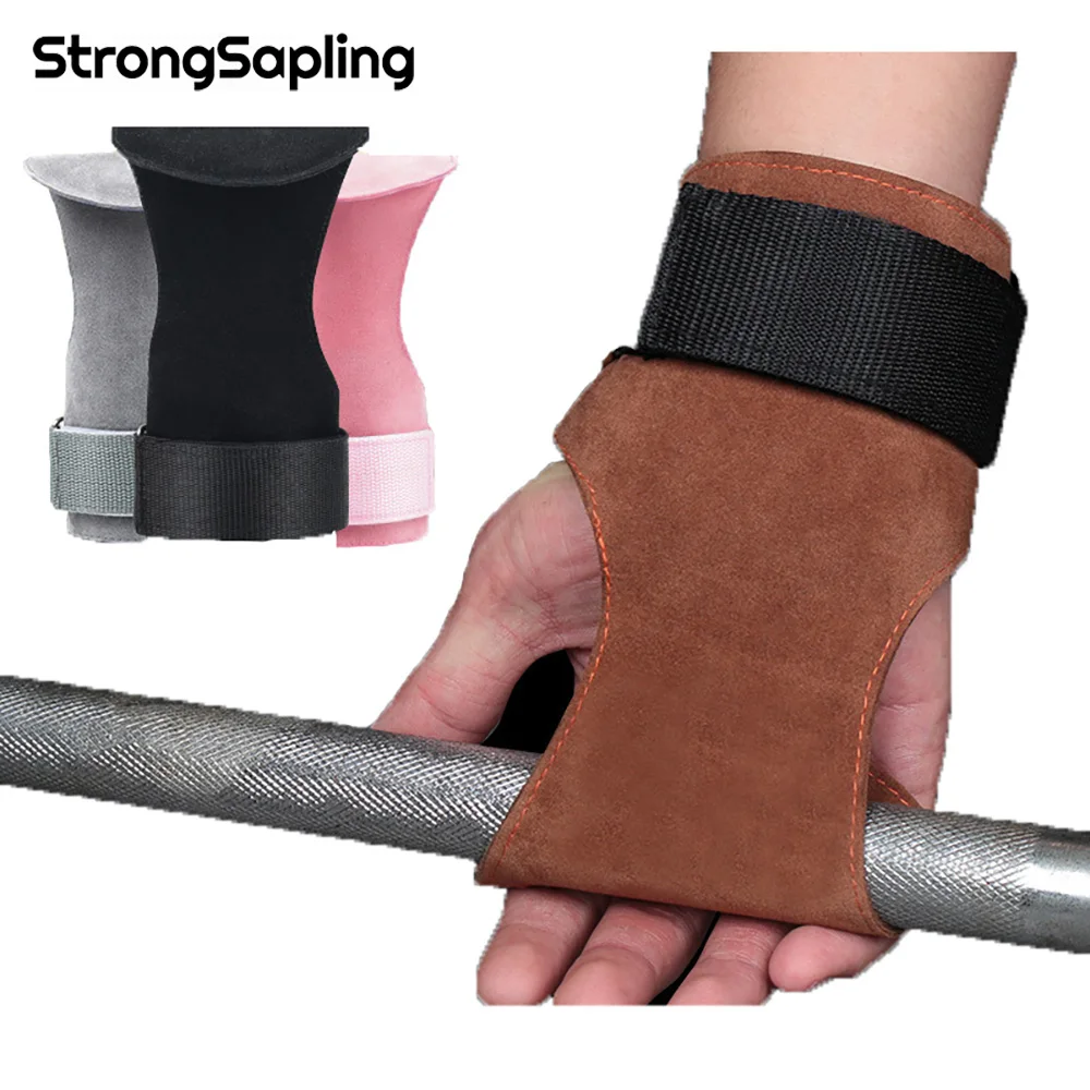 Leather Gymnastic Grips Anti-Skid Weight Lifting Gloves Gym Fitness Power Protector Dumbbell Workout Bodybuilding Wrist Support | Спорт и