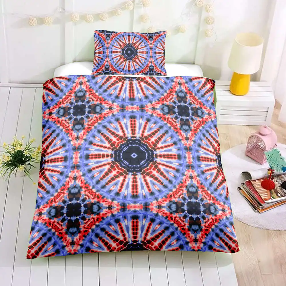 Thumbedding Tie-Dye Bedding Set Creative High End Colorful 3D Duvet Cover King Queen Twin Full Single Double Comfortable Bed | Дом и сад