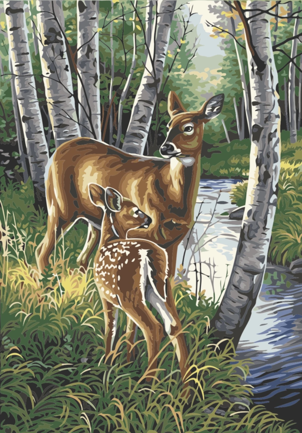 

Frameless Deer Animals DIY Oil Painting By Numbers Kits Coloring By Numbers For Adult Art Unique Gift Home Wall Decor 40*50cm