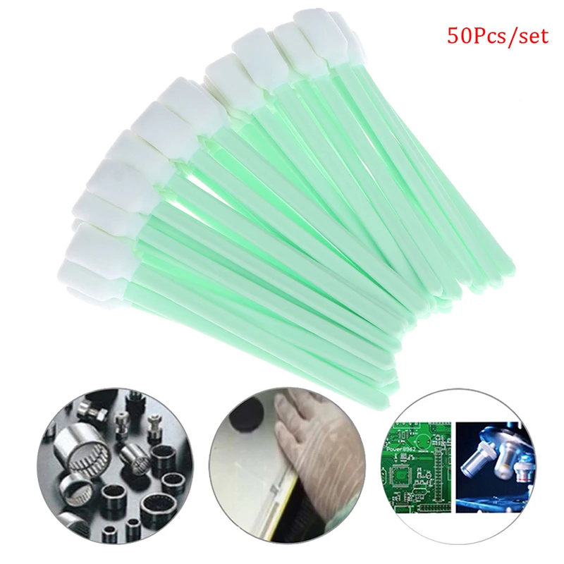 

50pcs Sponge Cleaning Swaps Buds Foam Antistatic Sponge Sticks Swabs Solvent