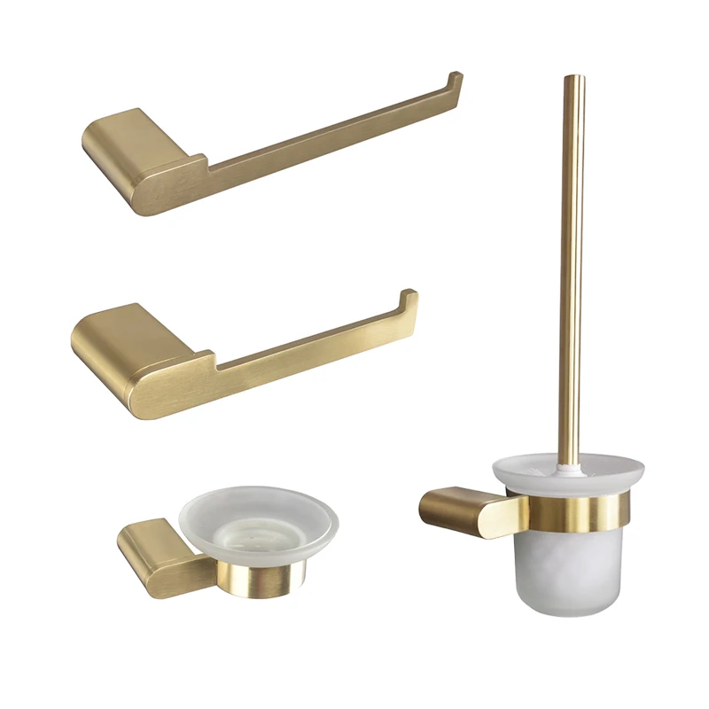 Нержавеющая сталь аксессуары для ванной комнаты матовый золотой держатель