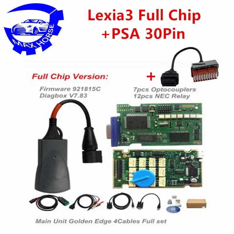 Профессиональный Полный чип Lexia3 + PSA 30Pin для старых автомобилей серийный 921815C Lexia 3