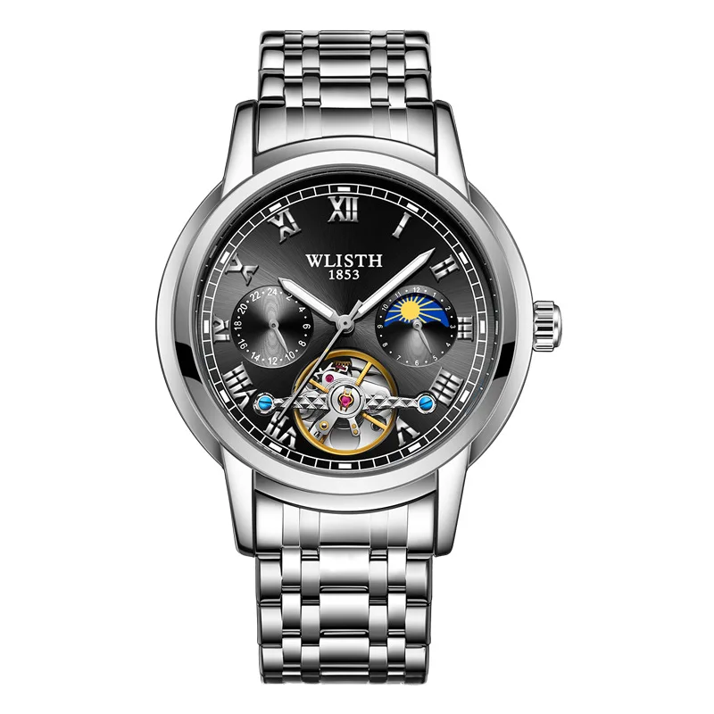 

Fashion Hollowed-out Men's Mechanical Watch Business Tourbillon Automatic Men's Mechanical Watch Hollow Watch Men