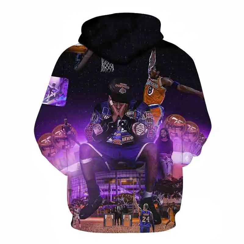 

New fashion personality printing 3D printing hoodie basketball star hoodie boy street style long sleeve popular sports hoodie