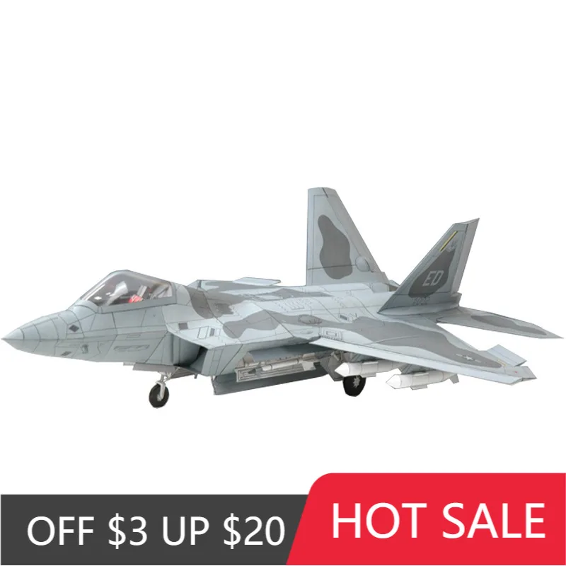 

1:33 США F-22 Raptor emulatory DIY 3D бумажная карточка модель Конструкторы развивающие игрушки военная модель строительные игрушки