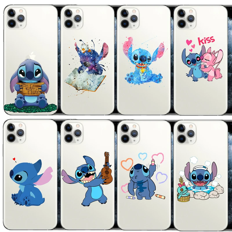 Модный милый мультяшный Ститч Силиконовый ТПУ чехол для телефона iPhone 5 5S 5C X XR XS MAX