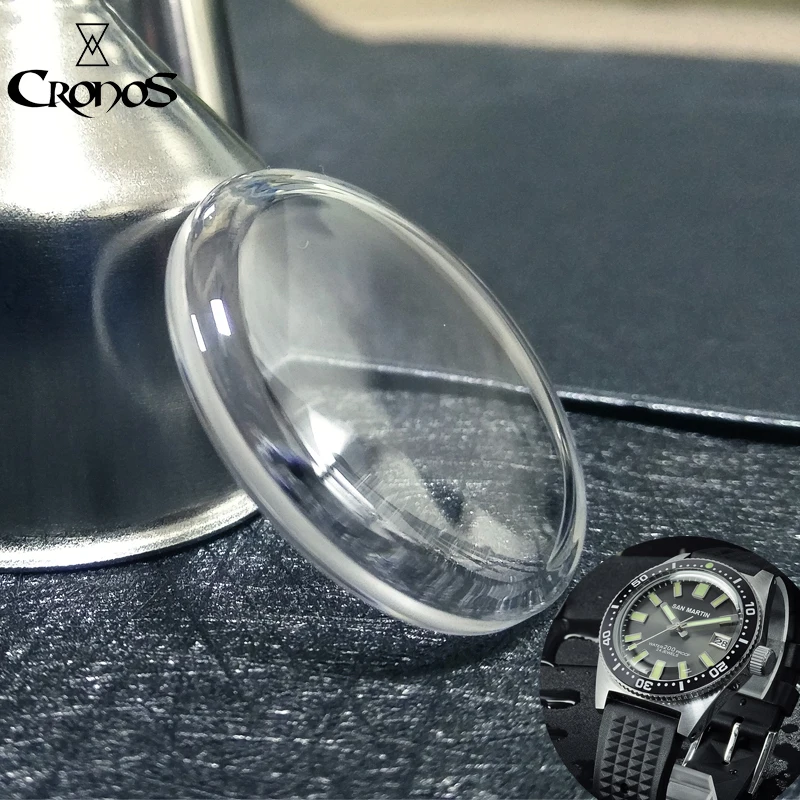 Cronos двойной Выпуклое сапфировое стекло Диаметр маленького размера круглой формы